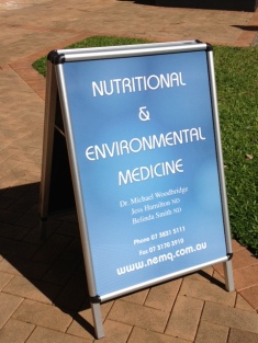 an example of a large format sandwich board sign